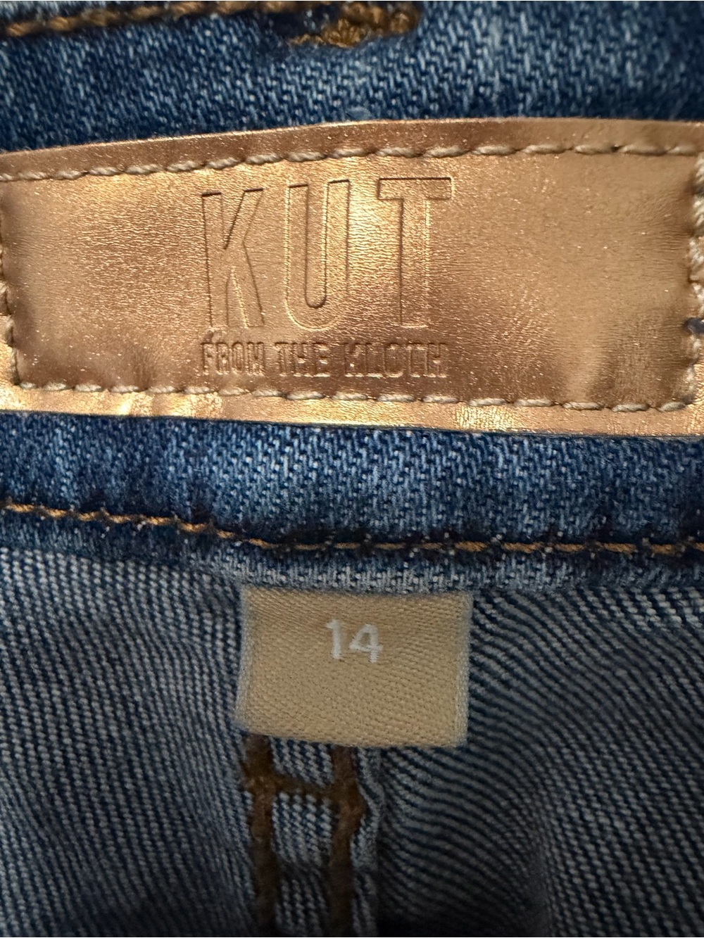 Kut From The Kloth Meg Wide Leg Jeans Women’s 14 High Rise Patch Pocket Stretch - Picture 4 of 14